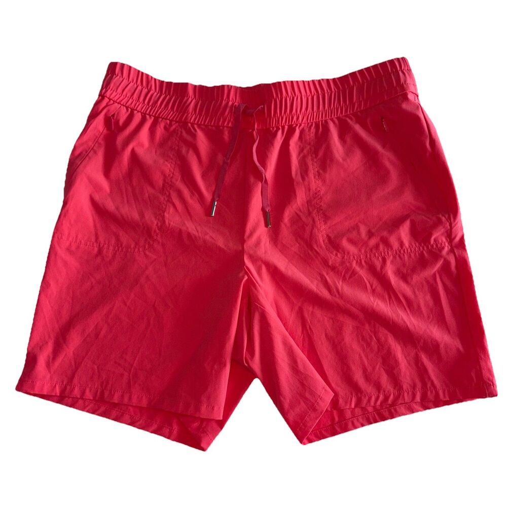 Chico's Zenergy Pull On Coral Pink Shorts Pockets Size 3 (16)  Inseam 7" UPF 50+